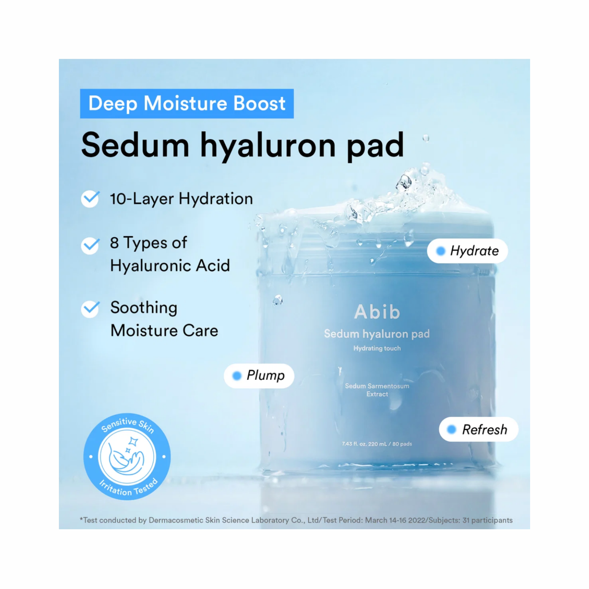 Abib – Sedum Hyaluron Pad Hydrating Touch