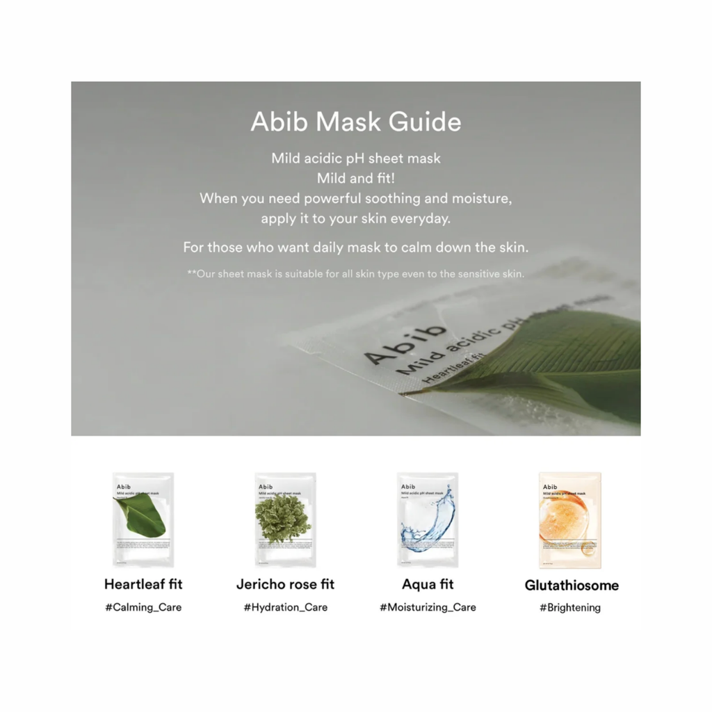 Abib – Mild Acidic pH Sheet Mask Heartleaf Fit