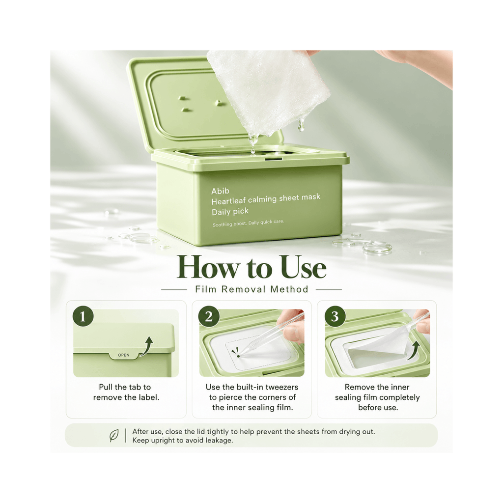 Abib - Heartleaf Calming Sheet Mask Daily Pick