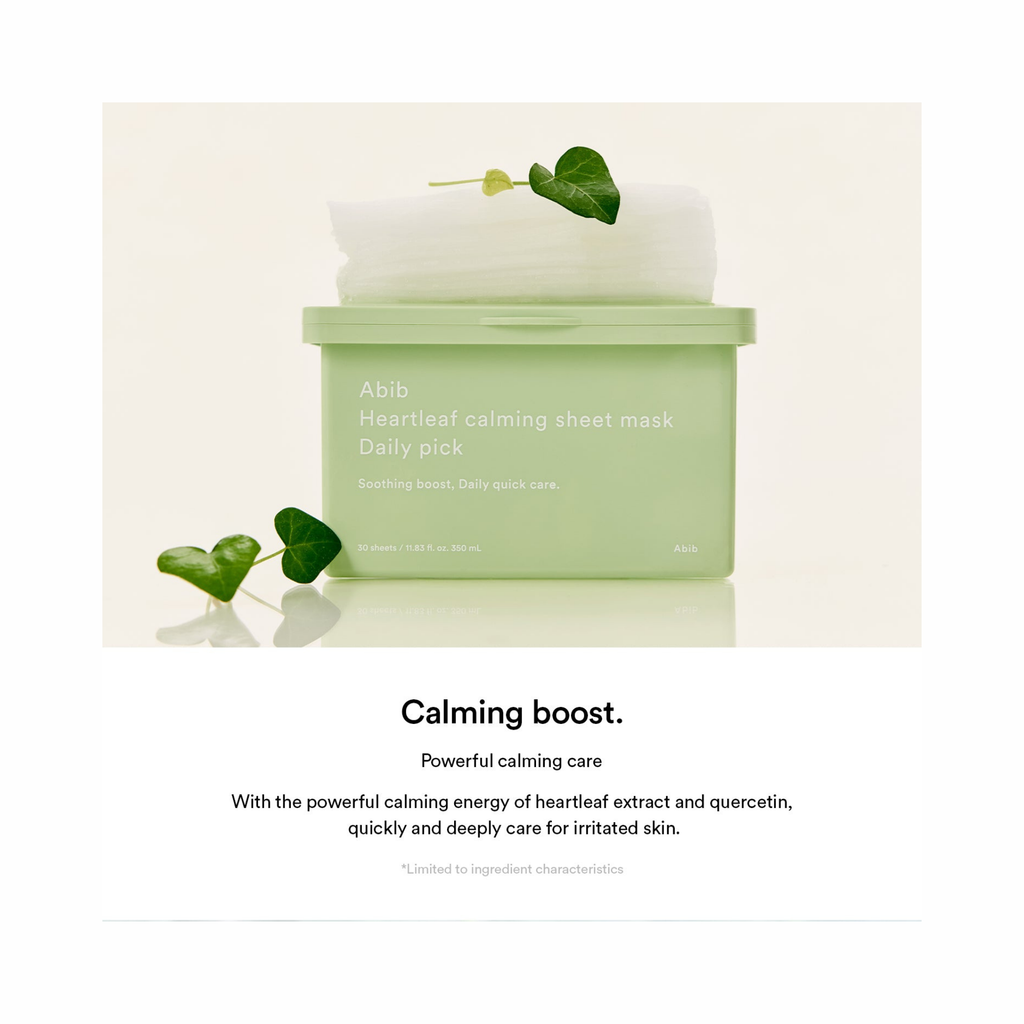 Abib - Heartleaf Calming Sheet Mask Daily Pick