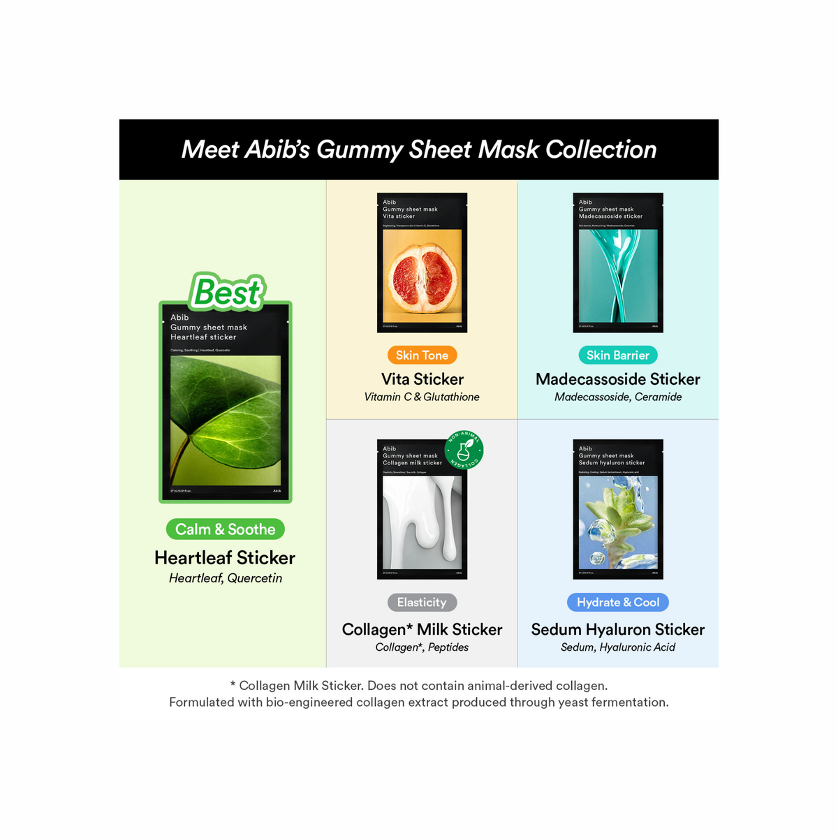 Abib – Gummy Sheet Mask Heartleaf Sticker