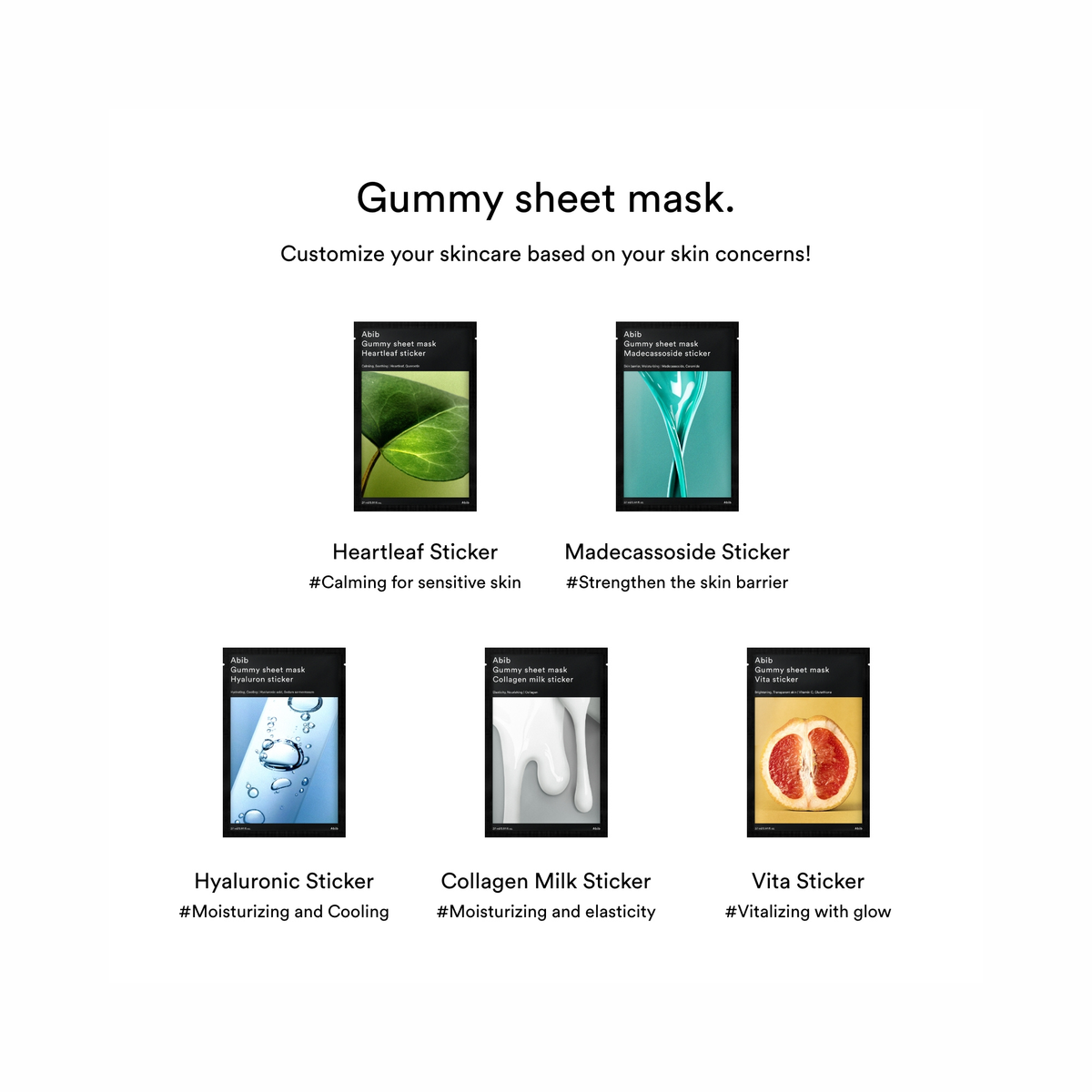 Abib – Gummy Sheet Mask Madecassoside Sticker