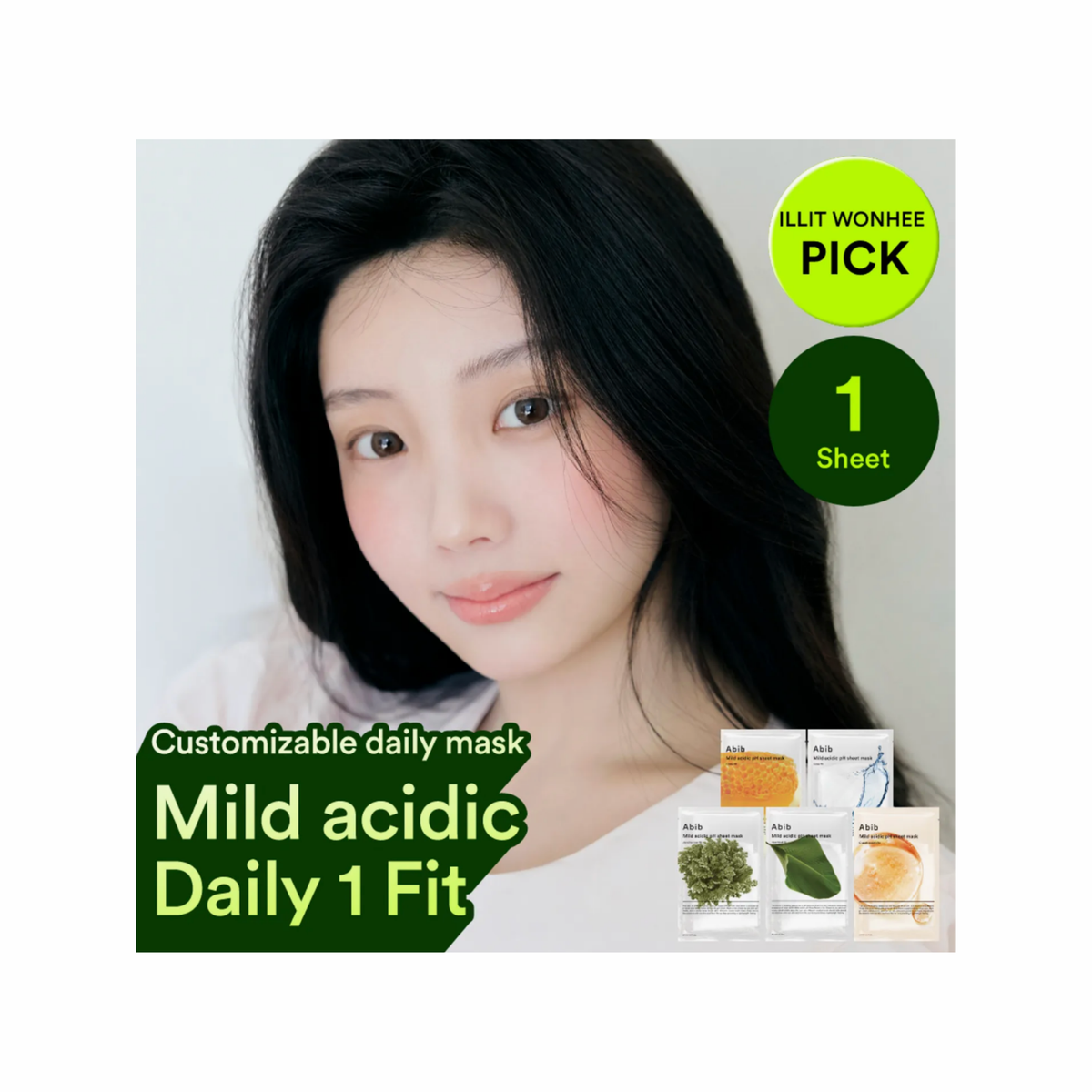 Abib – Mild Acidic pH Sheet Mask Heartleaf Fit