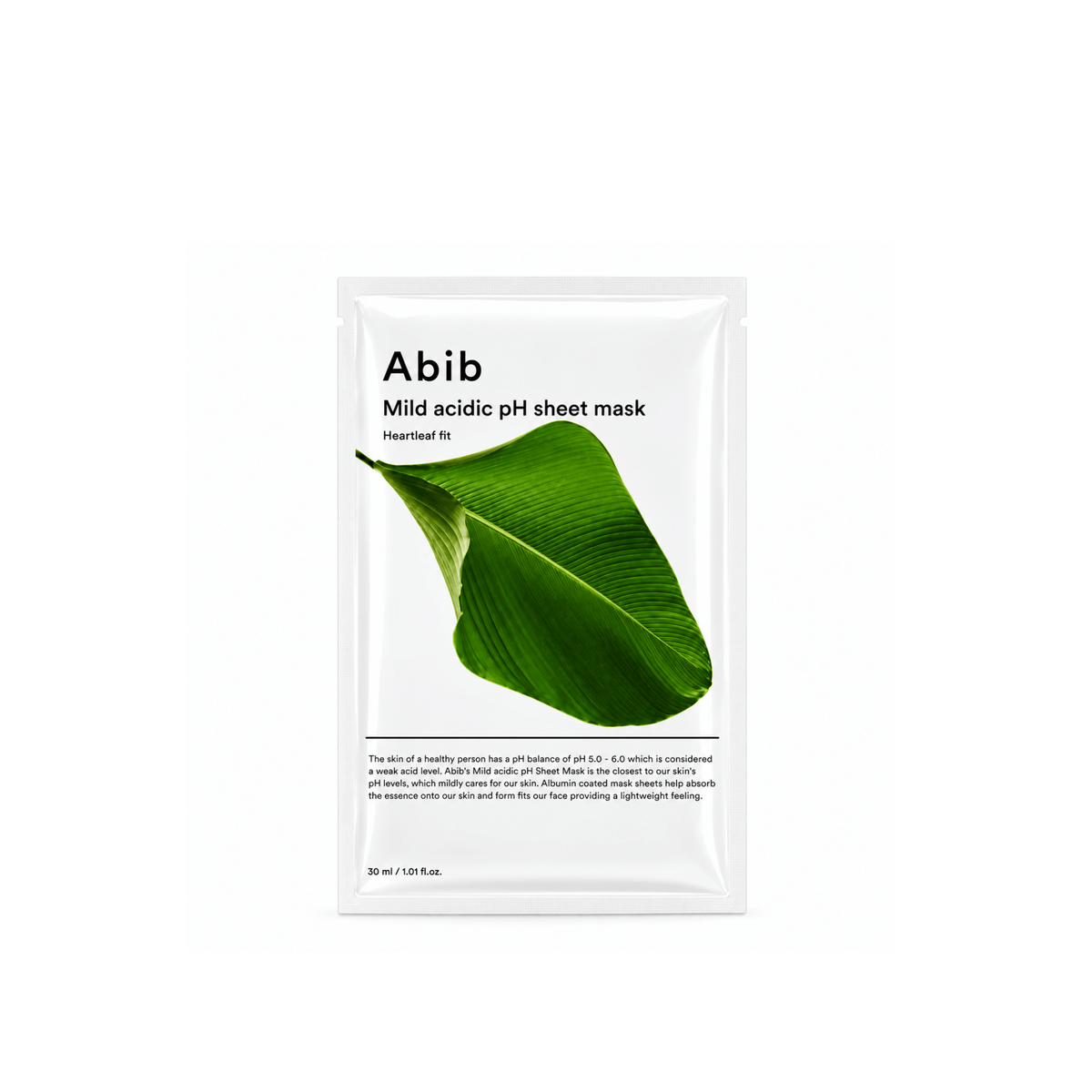 Abib – Mild Acidic pH Sheet Mask Heartleaf Fit