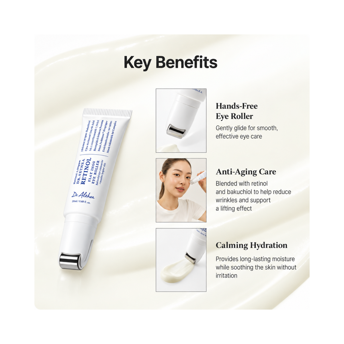 Dr. Althea –  Retinol Flat Iron Eye Roller